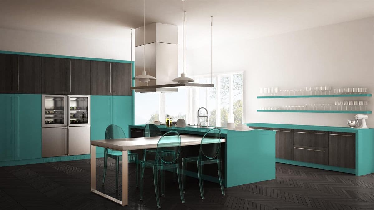 Cocina a medida fabricada por Muebles Ricoy en Noia