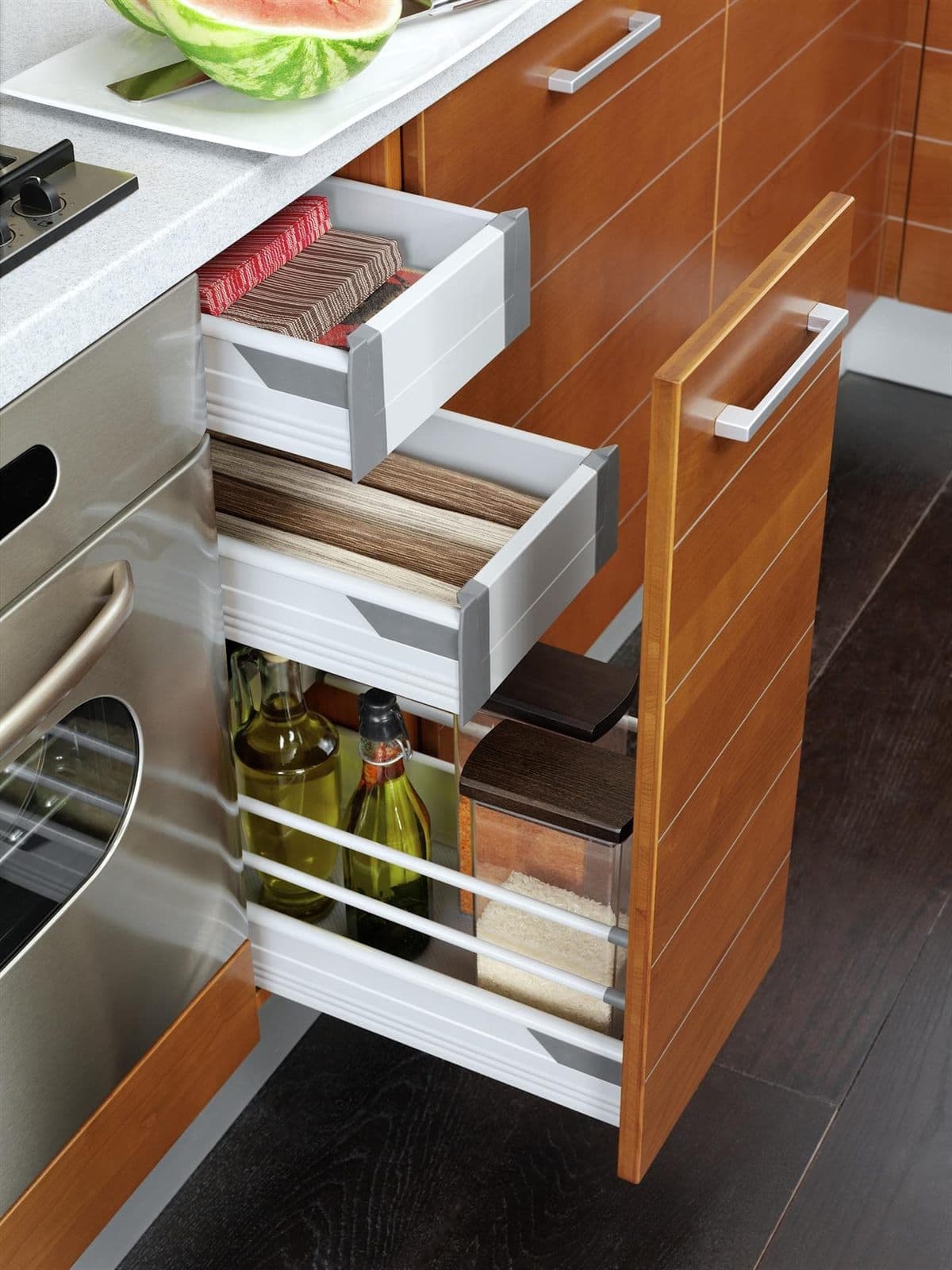 Cocina a medida fabricada por Muebles Ricoy en Noia