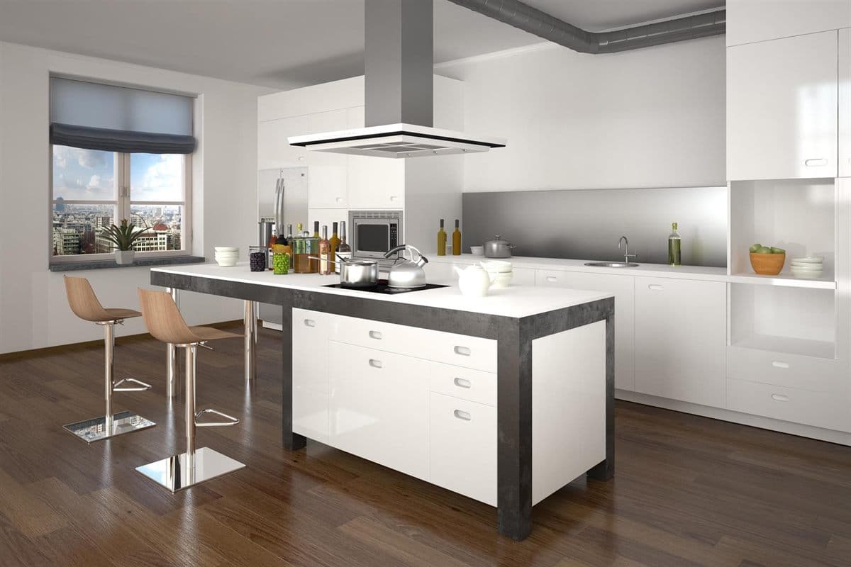 Cocina a medida fabricada por Muebles Ricoy en Noia